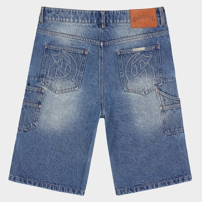 Godspeed Twin Panel Denim Shorts (Blue)