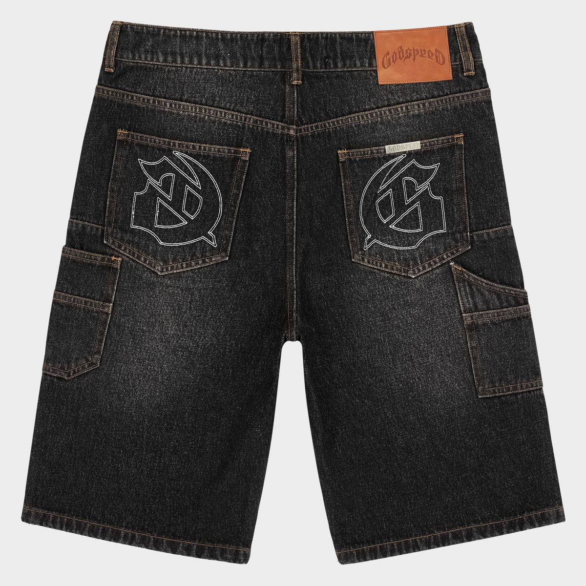 Godspeed Twin Panel Denim Shorts Black