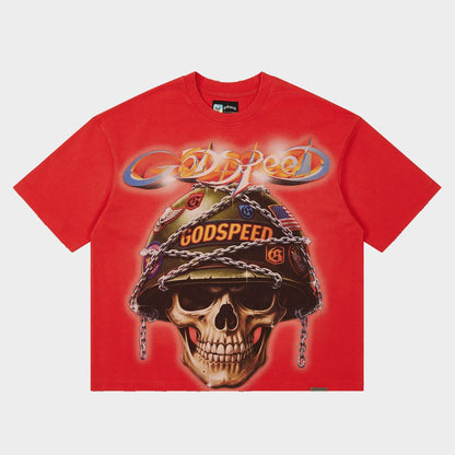Godspeed Badges of Honor T-shirt Cherry