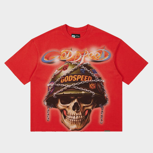 Godspeed Badges of Honor T-shirt Cherry