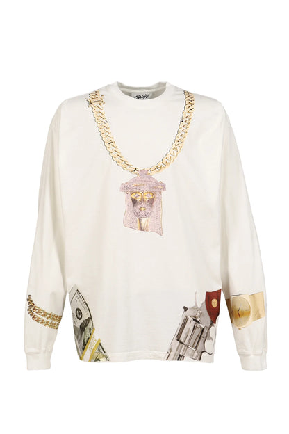 A$AP ROCKY AWGE JESUS CHAIN WHITE LS SS26 Obligatory Fashion