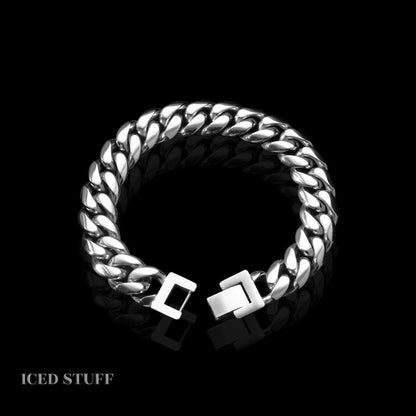 Miami Cuban Link 12mm Białe Złoto - IcedStuff