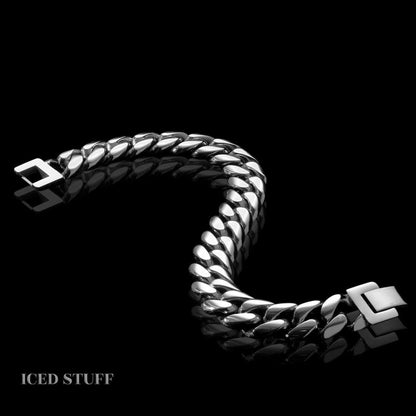 Miami Cuban Link 12mm Białe Złoto - IcedStuff