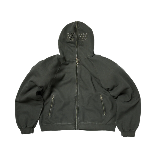 Thug Club Bulk Shoulder Gladiator Zip-Up Hoodie Black