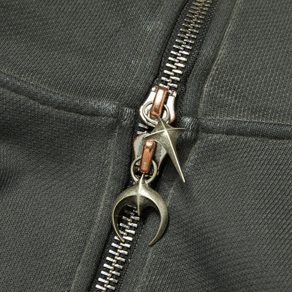Thug Club Bulk Shoulder Gladiator Zip-Up Hoodie Charcoal