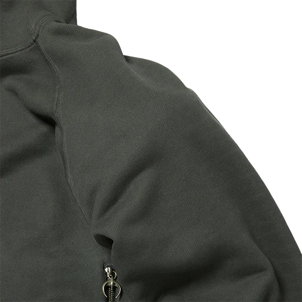 Thug Club Bulk Shoulder Gladiator Zip-Up Hoodie Charcoal