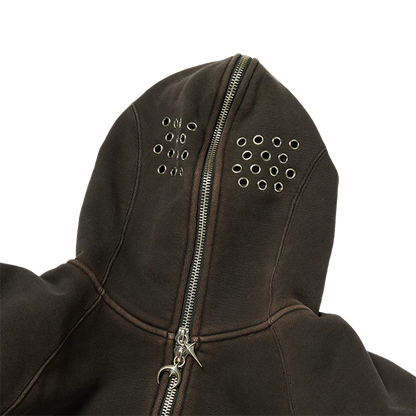 Thug Club Bulk Shoulder Gladiator Zip-Up Hoodie Black