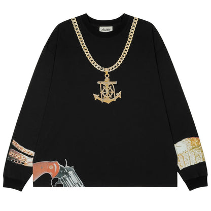 AWGE Drip Black Long Sleeve – Czarna Koszulka z Długim Rękawem