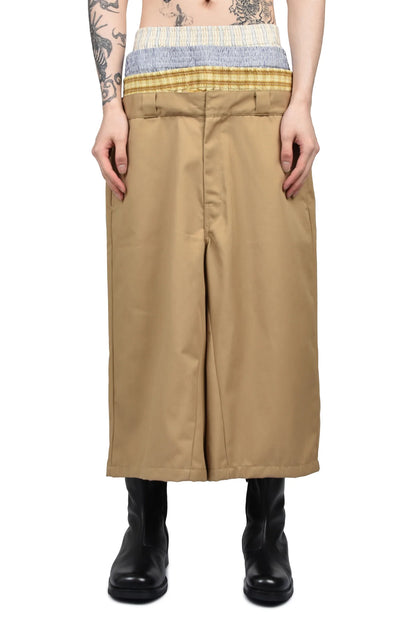 AWGE Stacked Bermudas – Beżowe Szorty Warstwowe