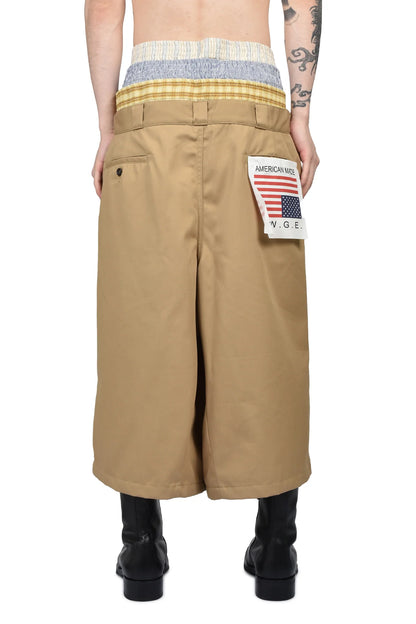 AWGE Stacked Bermudas – Beżowe Szorty Warstwowe