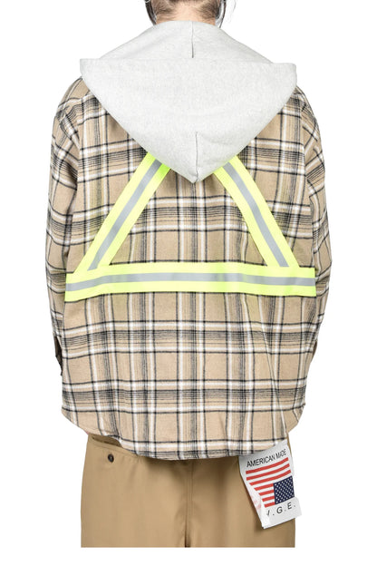 AWGE Workwear Jacket 1 – Brązowa Kurtka Robocza w Kratę