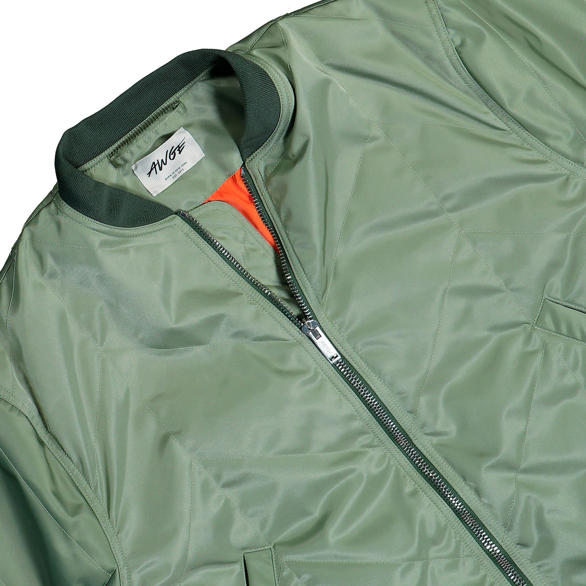 AWGE Bomber Iridescent Green – Zielona Kurtka Bomberka