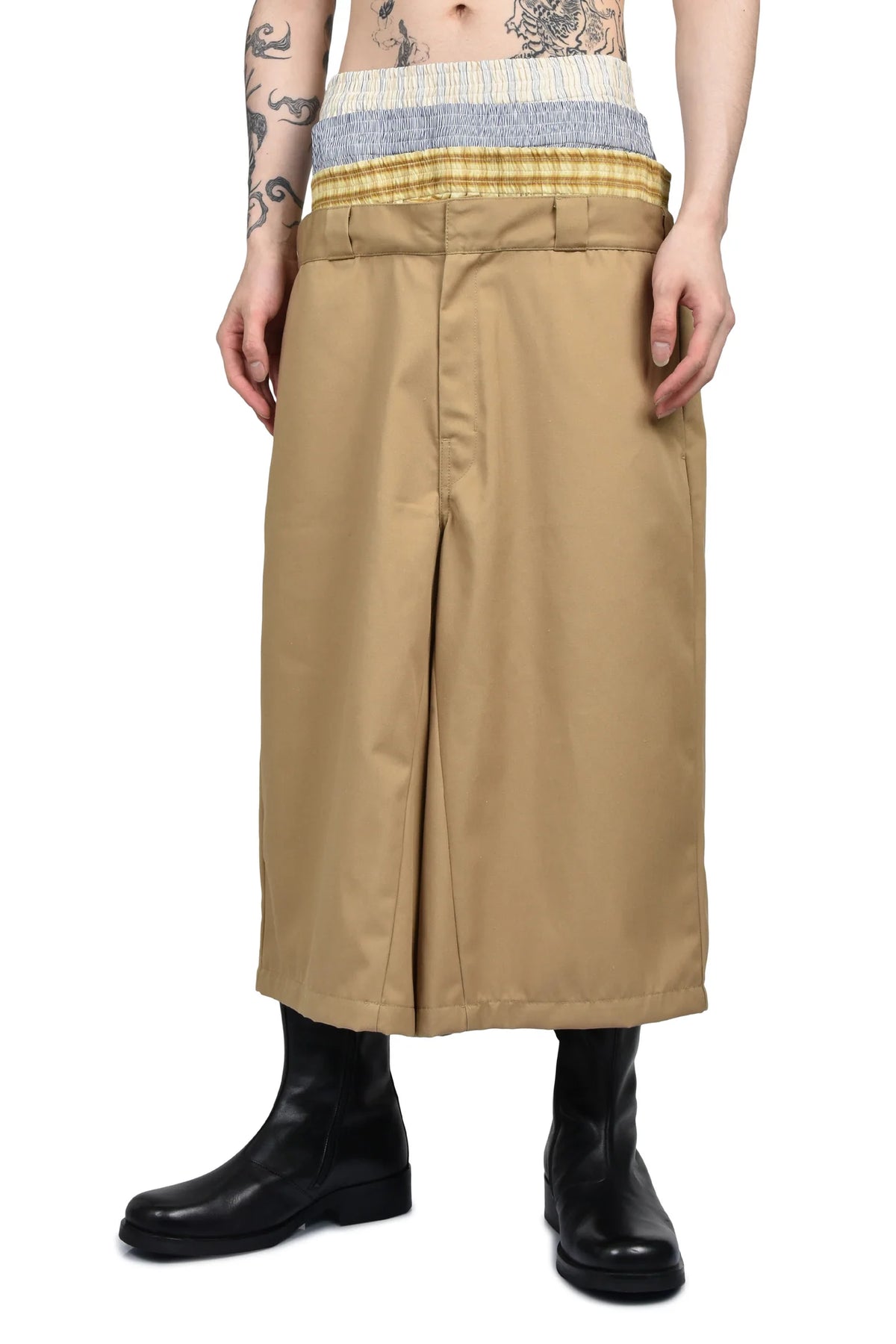 AWGE Stacked Bermudas – Beżowe Szorty Warstwowe