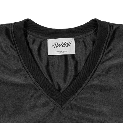 AWGE Cotton Clubbers Football Tee – Czarna Koszulka Futbolowa