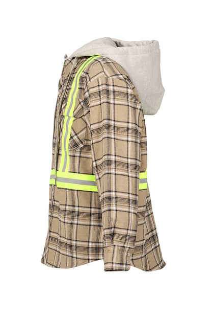 AWGE Workwear Jacket 1 – Brązowa Kurtka Robocza w Kratę