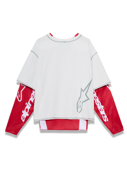 Alpinestars RSRV Hybrid Ls Jersey - Off White Red