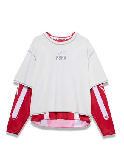 Alpinestars RSRV Hybrid Ls Jersey - Off White Red