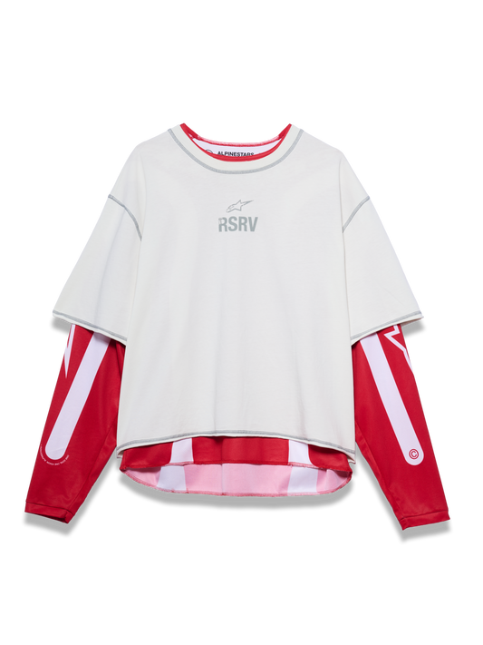 Alpinestars RSRV Hybrid Ls Jersey - Off White Red