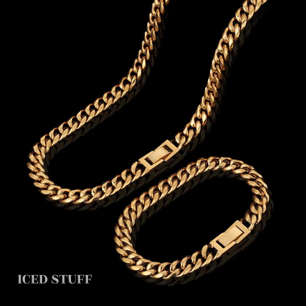 Miami Cuban Link 8mm Złoto - IcedStuff