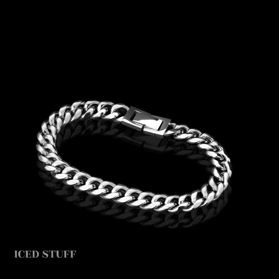 Miami Cuban Link 8mm Białe Złoto - IcedStuff