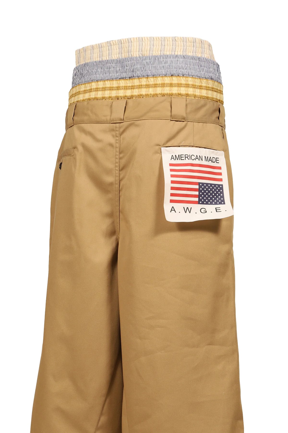 AWGE Stacked Bermudas – Beżowe Szorty Warstwowe