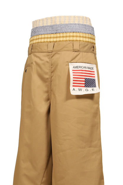 AWGE Stacked Bermudas – Beżowe Szorty Warstwowe
