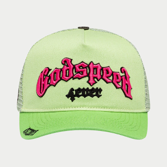 GodspeedGS Forever Trucker Hat (Lime/pink)
