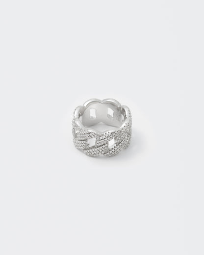 Darkai Cuban Pavé Ring