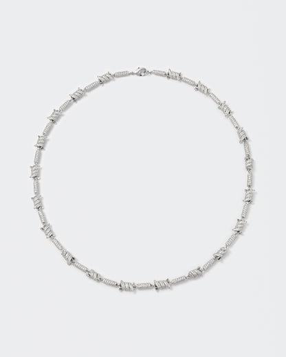 Darkai Barbwire Pave Necklace