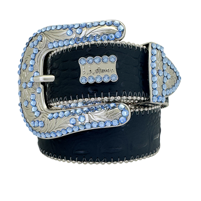 B.B. Simon Classic Western Black / Lt.Sapphire