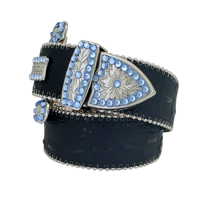 B.B. Simon Classic Western Black / Lt.Sapphire