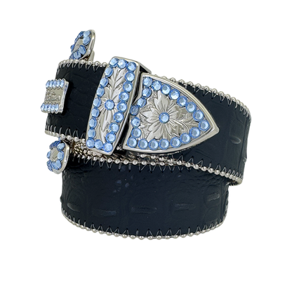 B.B. Simon Classic Western Black / Lt.Sapphire