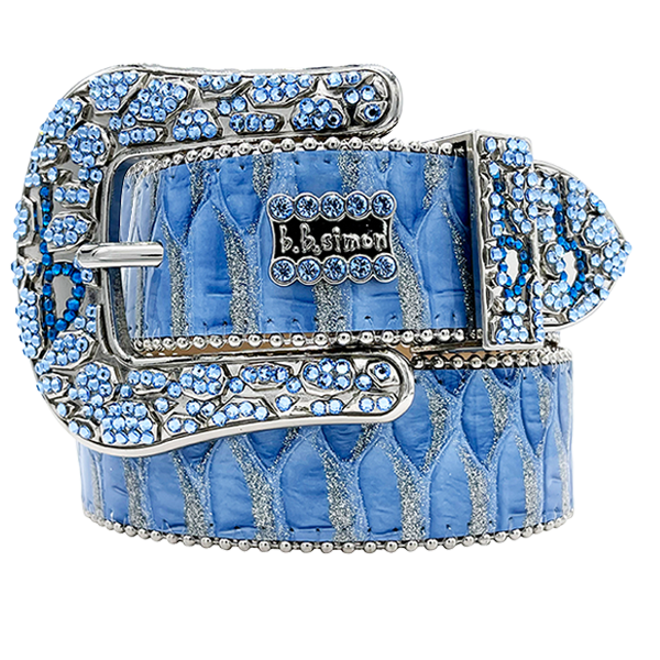 B.B. Simon Belt Classic Aqua Fish Scale