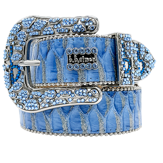 B.B. Simon Belt Classic Aqua Fish Scale