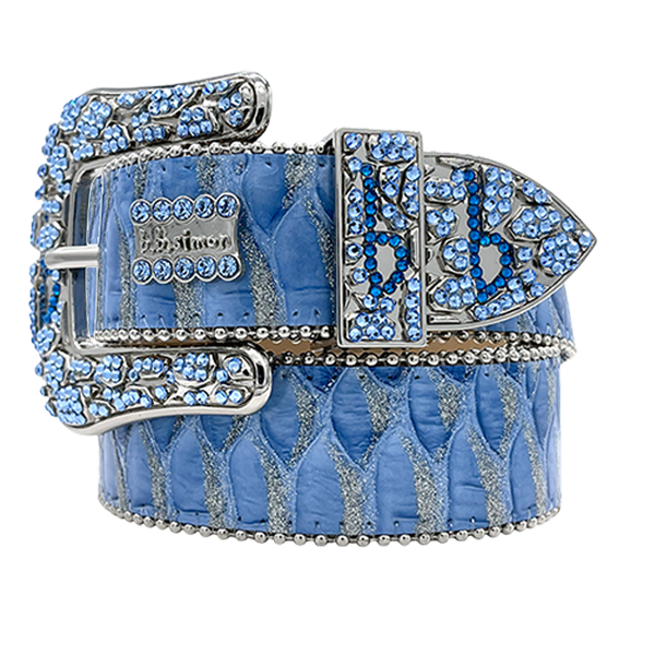 B.B. Simon Belt Classic Aqua Fish Scale