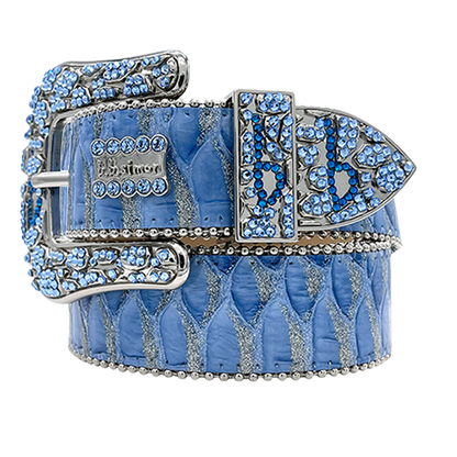 B.B. Simon Belt Classic Aqua Fish Scale