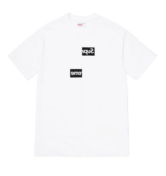 SUPREME X CDG BOX LOGO TEE WHITE - HIGHKIOSK