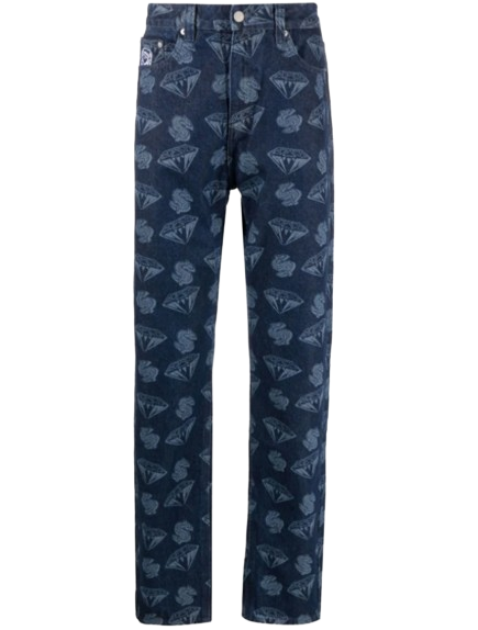 Billionaire Boys Club DIAMONDS & DOLLARS PRINTED DENIM PANTS