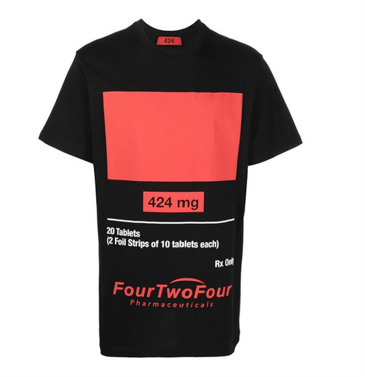 424 MG Print Tee Black