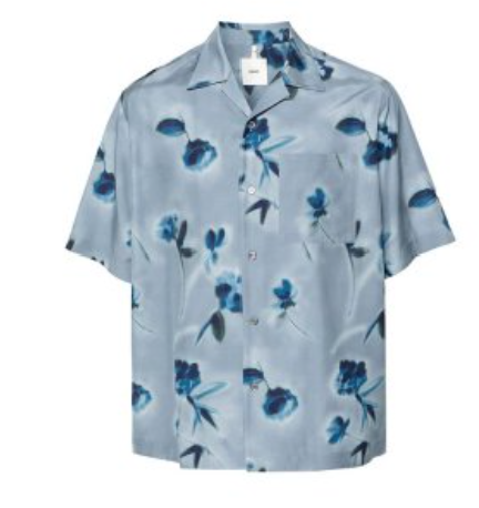 OAMC Kurt Shirt Flora Woven Artic Ice