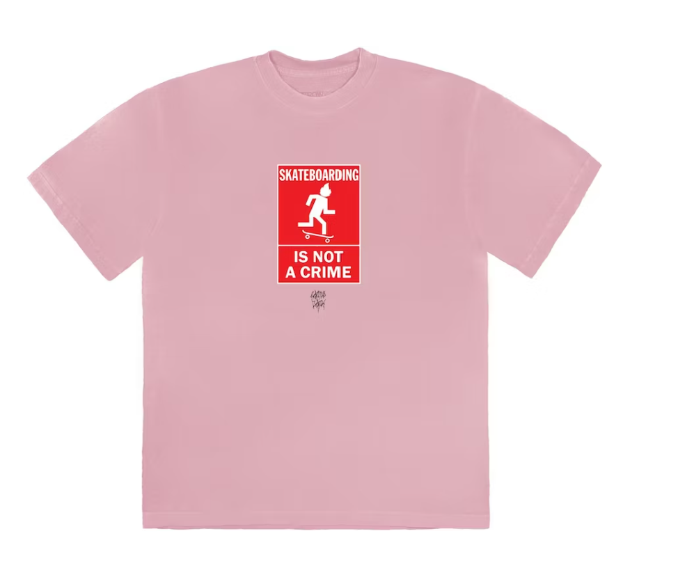 Travis Scott Not A Crime T-Shirt II Pink