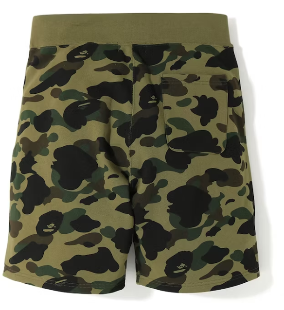 BAPE 1st Camo Shark Sweat Shorts Green