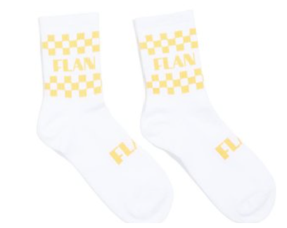 FLAN Checkerboard Socks Yellow