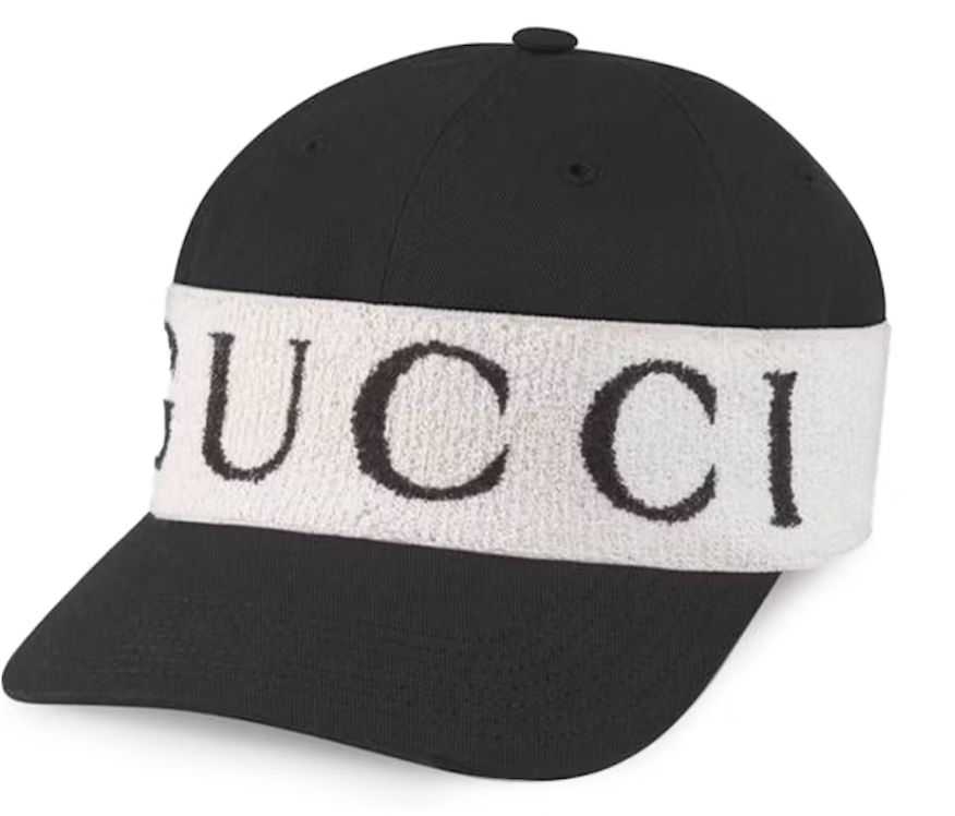 Gucci Logo Band Baseball Cap Black/White