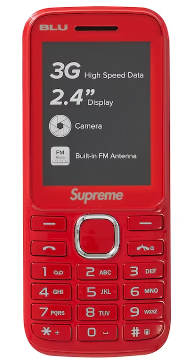 Supreme BLU Burner Phone Red