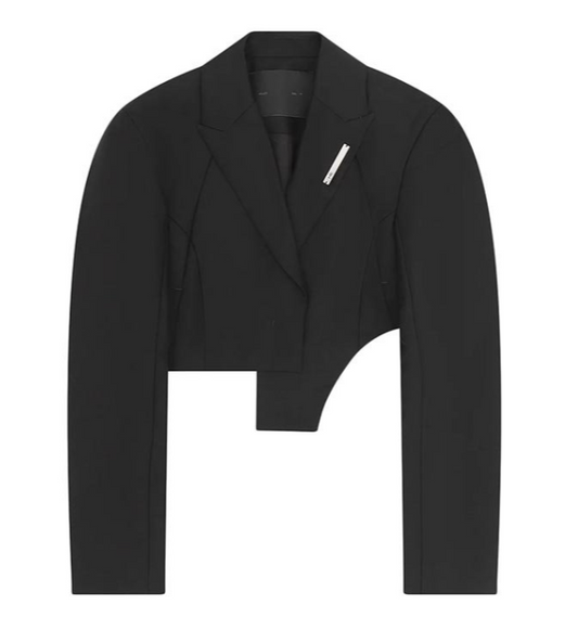 HELIOT EMIL Tailored Cropped Blazer Black