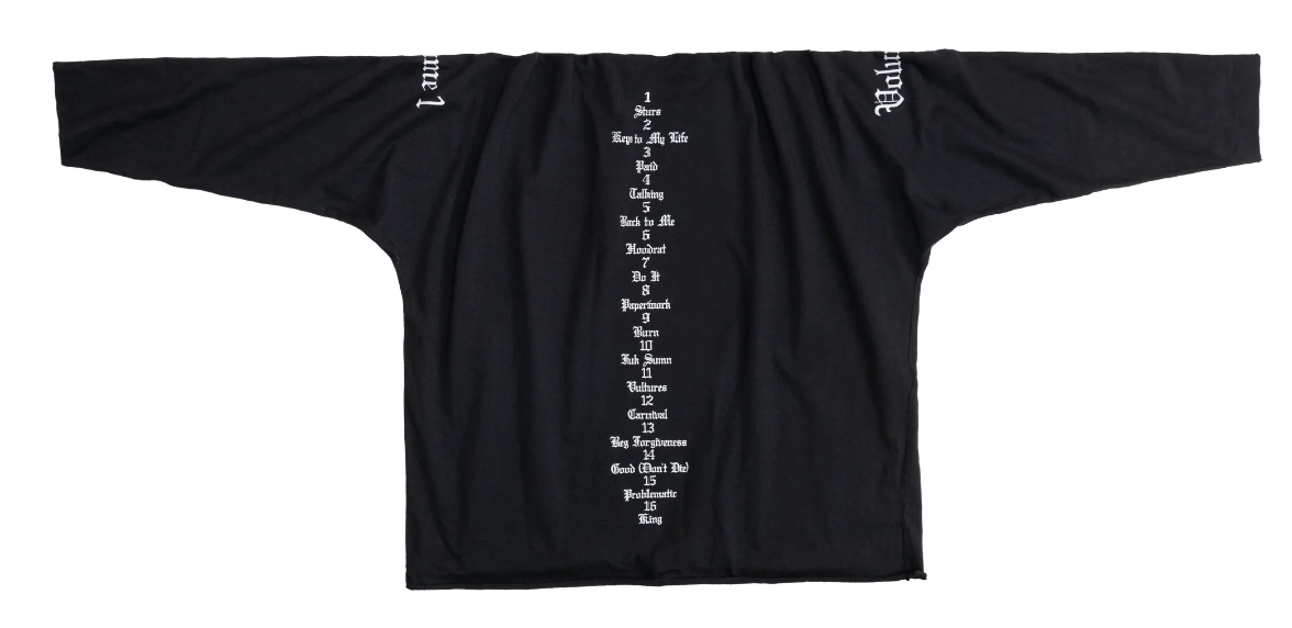 YZY Gosha Vultures Black  Long T