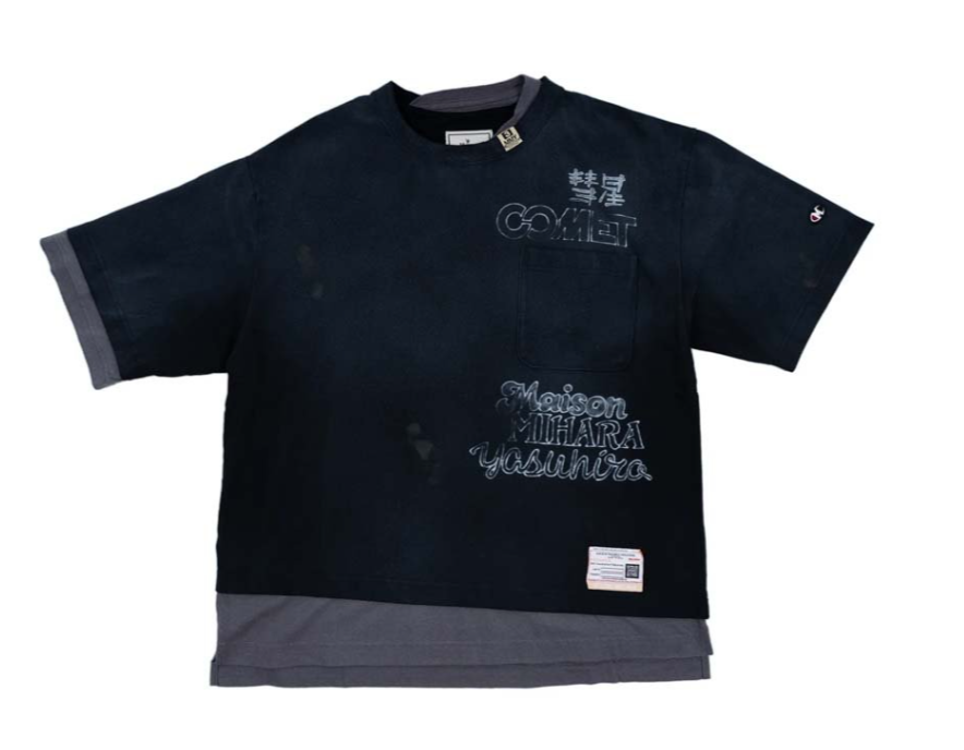 Maison Mihara Yasuhiro Printed Layered T-Shirt Black