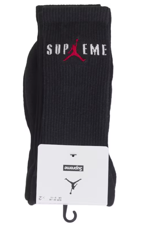 Supreme Jordan Crew Socks Black (1 PCS)