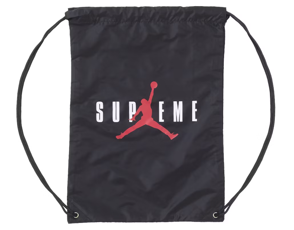 Supreme Jordan Drawstring Bag Black – HIGHKIOSK Supreme Jordan Drawstring Bag Black – HIGHKIOSK
